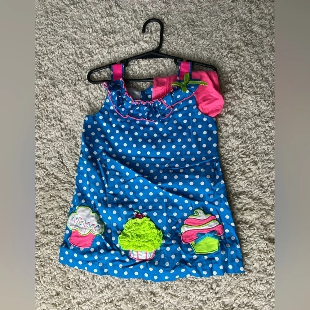 Girls size 4T Rare Editions Cupcake Matching Set GUC